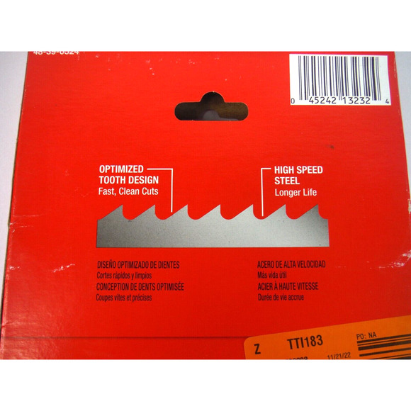 Milwaukee 48-39-0524 Standard/Deep Cut Band Saw Blade 44-7/8 in. 18 tpi. 2 pack - Picture 2 of 2